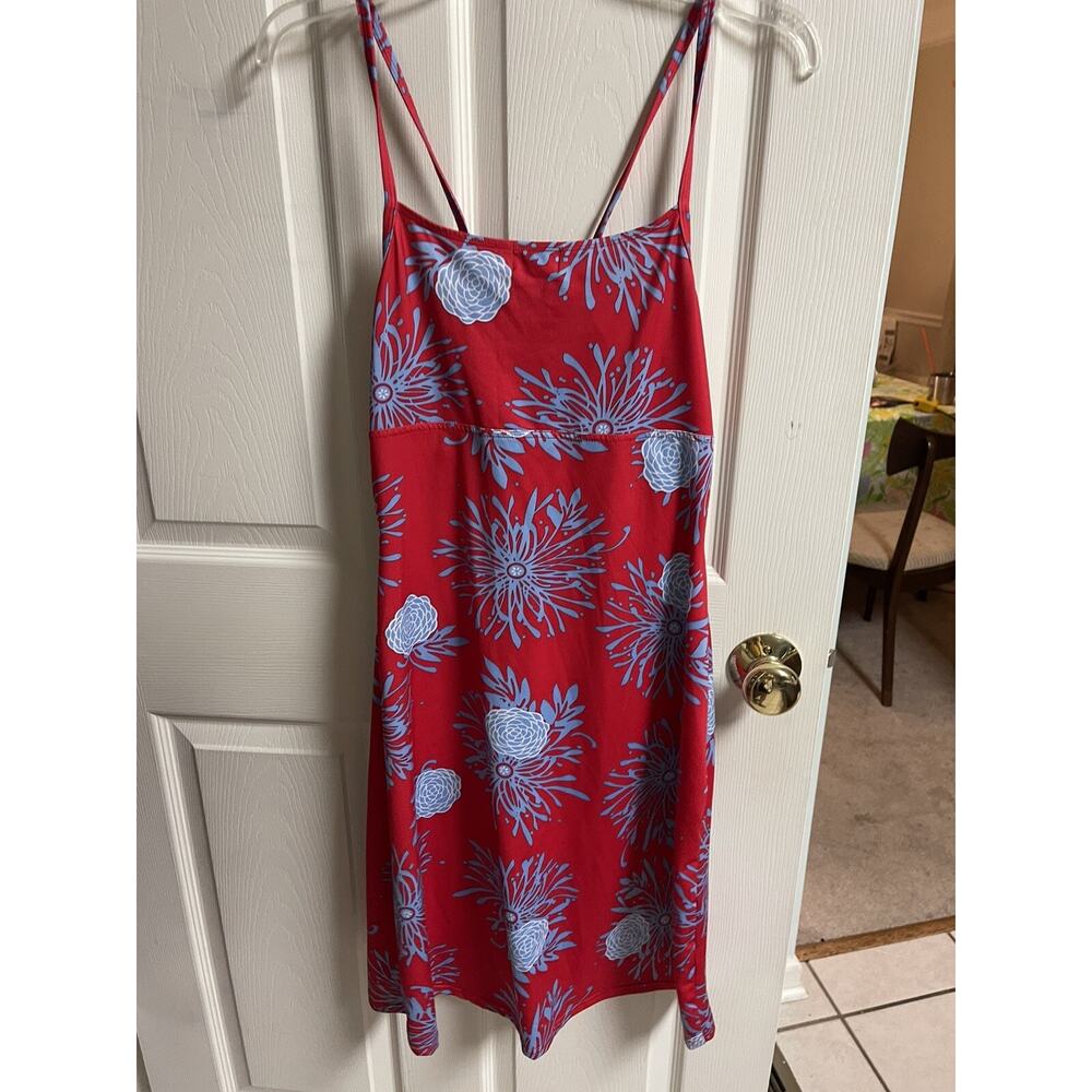 GIANI FEROTI VNT Y2K Slip Dress Red Floral print - Med Baby Doll Hawaiian 90s